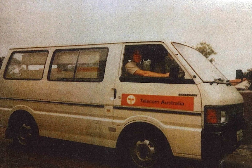 An archive picture of a white van with a Telecom logo on the side.